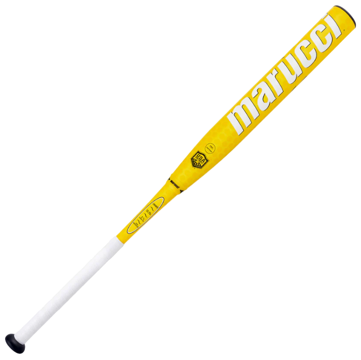 MARUCCI CHOCOLATE YELLOW CRUSH 12.75" LOADED USA/ASA SLOWPITCH SOFTBALL BAT: MSPCCY2LA shave roll
