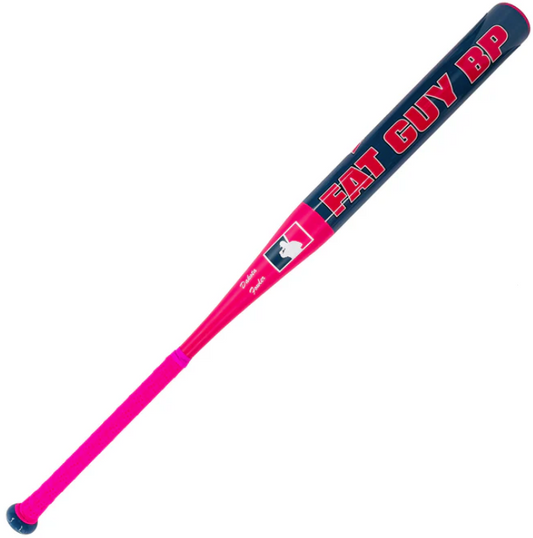 2025 SHORT PORCH FAT GUY BP LOADED USSSA SLOWPITCH SOFTBALL BAT: PINK/CHARCOAL